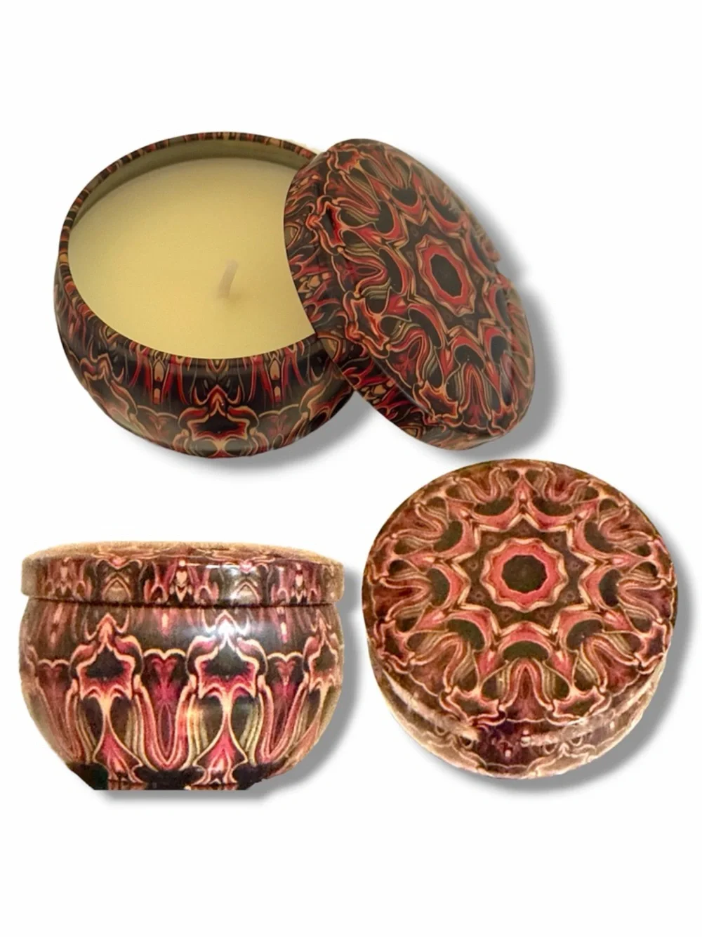 Choice of TWO 2.5 oz 100% Soy Wax scented candles & Keepsake Tin